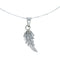Navajo Sterling Silver Leaf Pendant 16" Box Italian Chain Necklace Set X10686